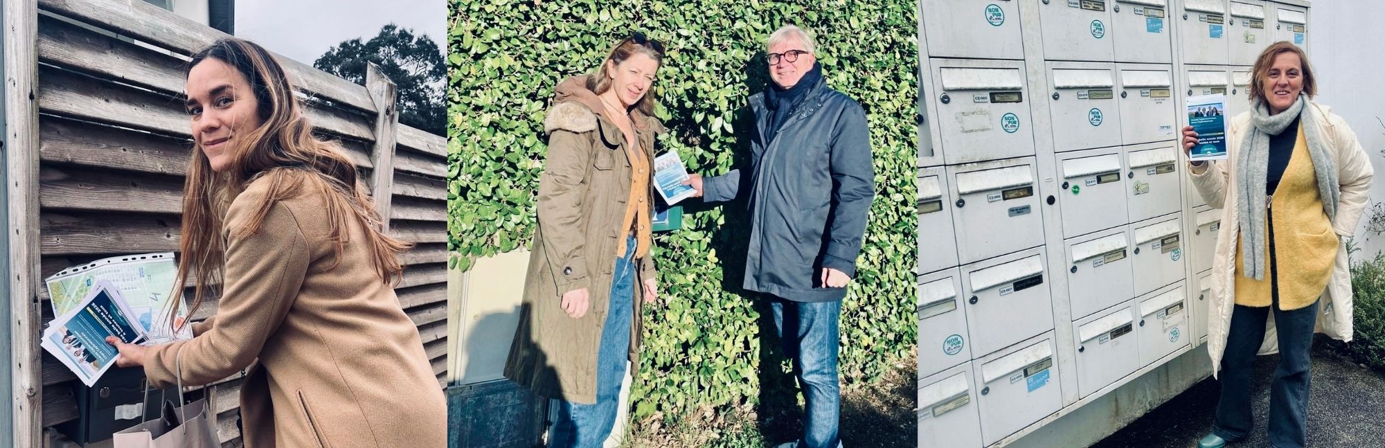 Distribution des flyers Capbreton Nouveau Cap – Vœux 2026 et réunions publiques